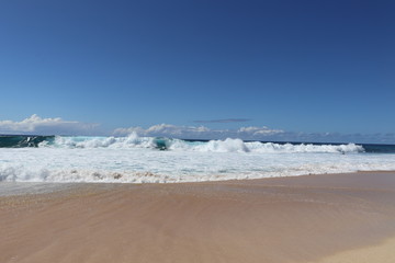 The Banzai Pipeline surf reef break located in Hawaii at Ehukai Beach Park in Pupukea on Oahu North Shore