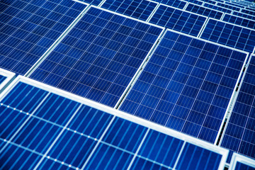 solar panels on a roof