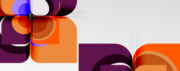 Abstract background - geometric cut paper design flower or square shape composition. Vector Illustration For Wallpaper, Banner, Background, Card, Book Illustration, landing page