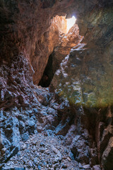 gallery of an old mine near the Beninar reservoir (Spain)

