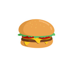 Burger base and background with flat design style for your mascot branding.