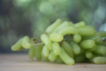 Fresh organic green grapes