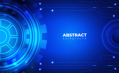 technology background. neon effect. circuit board concept. Gear Wheel Mechanism. button. Hi-tech digital technology and engineering. Digital technology backdrop. Vector illustration