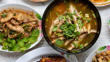 Thai Spicy Soup Mixed Dishes 