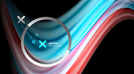 Swirl, curve blurred color lines, holographic rainbow liquid style gradient waves for Wallpaper, Banner, Background, Card, Book Illustration, landing page