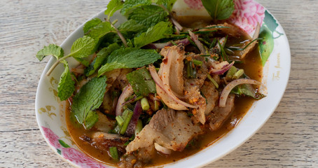 Thai Spicy Salad Mixed Dishes 