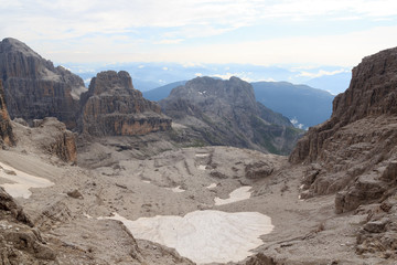 Mountain alps panorama in Brenta Dolomites, Italy
