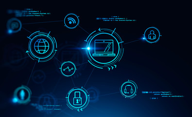 Online work, working from home interface