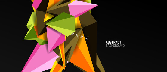 Trendy simple triangle abstract background, dynamic motion concept. Vector Illustration For Wallpaper, Banner, Background, Card, Book Illustration, landing page