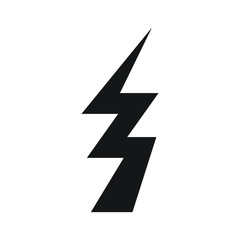 Lightning bolt icon design isolated on white background