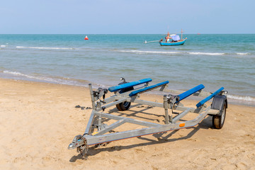Available boat rack on the beach