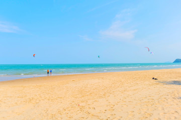 Kite surfing festival at Pranburi beach Pranburi Thailand March 13, 2016