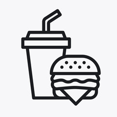 coffee and burger icon