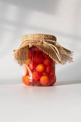 herry tomatoes on a white background