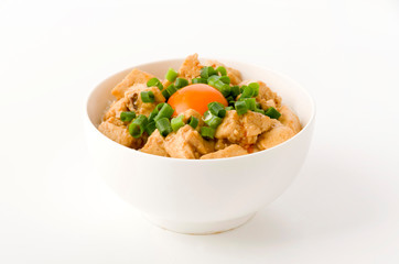 木綿豆腐の甘辛炒め丼