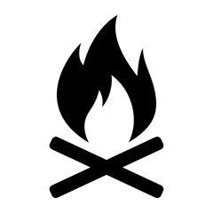 Fire flame icon. Fire hot flames vector sign isolated on white background