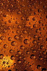 red water drops on abstract background