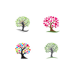 Set of Tree Logo template vector icon