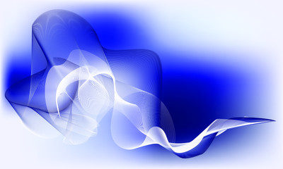 Beauty white and blue smoke effect, abstract dynamic liquid effect