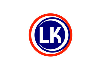 Initial Monogram Letter L  K Logo Design Vector Template. LK Letter Logo Design