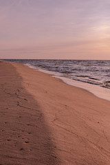 Sunset on lake Ladoga