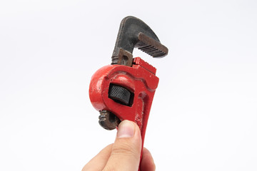 pipe monkey wrench on a white background