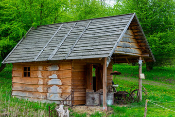 Drewniany domek średniowieczny
