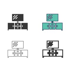 tv stand icon vector illustration design