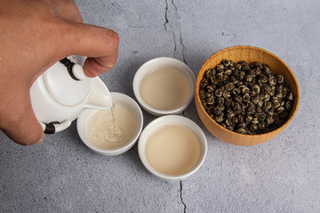 Still life image of Chinese Traditional culture of Traditional Tea Ceremony Utensils, Chinese Teacup