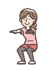 スクワット　女性　