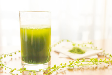 健康食品の大葉青汁と粉