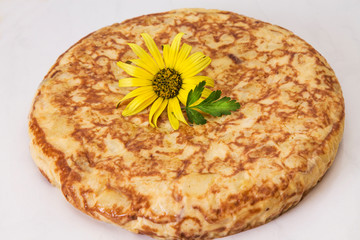 Spanish omelette, typical Spanish dish