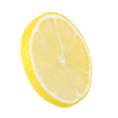 Fresh lemon isolated on white background with clipping path