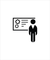 business presentation icon,vector best flat business presentation icon.
