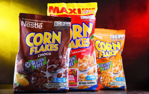 Packages Of Nestle Corn Flakes