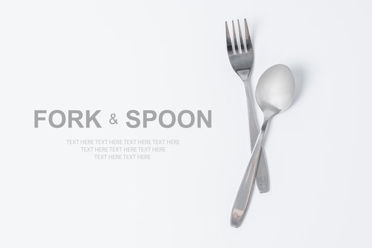 Fork Spoon Isolated On White