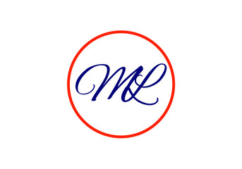 Initial Monogram Letter M L Logo Design Vector Template. ML Letter Logo Design