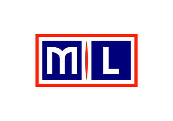 Initial Monogram Letter M L Logo Design Vector Template. ML Letter Logo Design