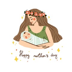 Vector illustration banner, card, postcard Mothers day