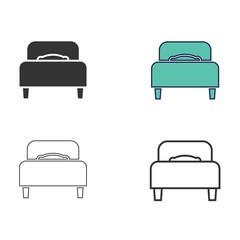 bed icon vector illustration design