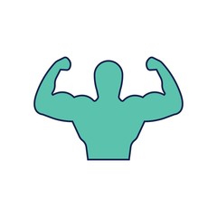 strong man icon vector illustration design