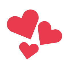 hearts love flat style icon