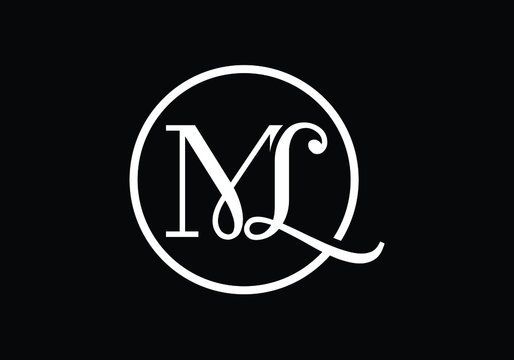 Initial Monogram Letter M L Logo Design Vector Template. ML Letter Logo Design
