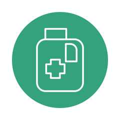 alcohol medical gallon block style icon