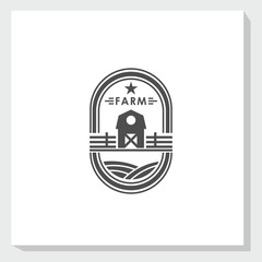 Vintage logo concept design for Farm company, agriculture logo template design vector, nature logo template