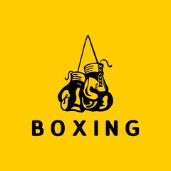 Vintage Boxing Glove sport logo