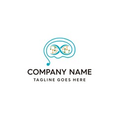 Obraz premium Modern Medical and Healthy with Brain shape logo