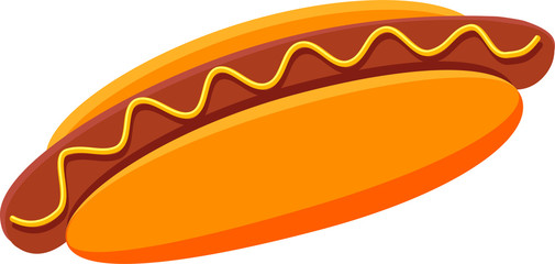 Hot dog with mustard