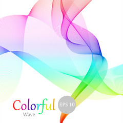Spectrum smooth energy wave template for corporate, business, presentation, music album, banner, flyer cover design. Beauty rainbow graphic effect