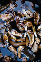 Mushroom soup made with dried wild mushrooms